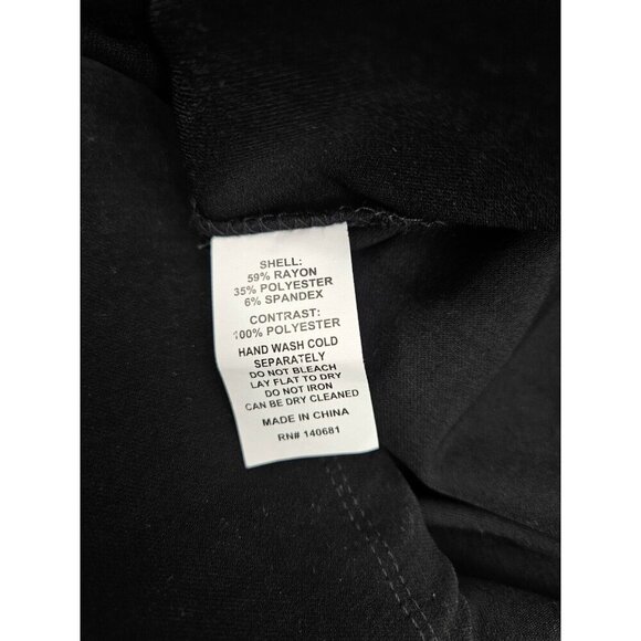 New Unique Vintage Dress Womens 3x 20 Plus Black Floral Chiffon Overlay - Picture 7 of 7